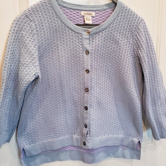 Sundance Sweaters - Light blue sweat shirt cardigan